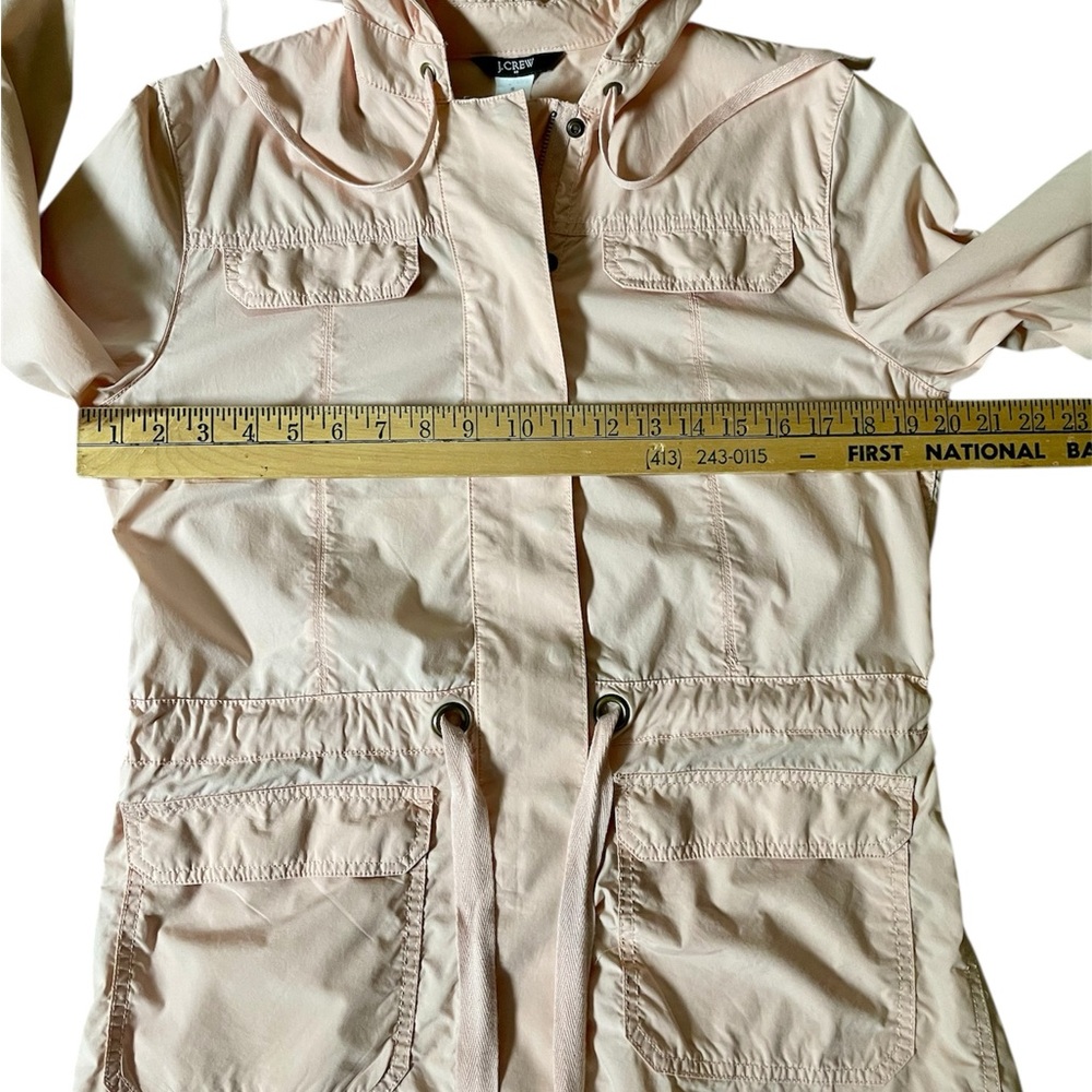 Women’s J.Crew Lightweight Hooded Utility Jacket - Blush Pink - Size S - Picture 5 of 8